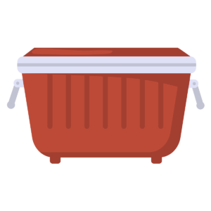 illustration of a red cooler